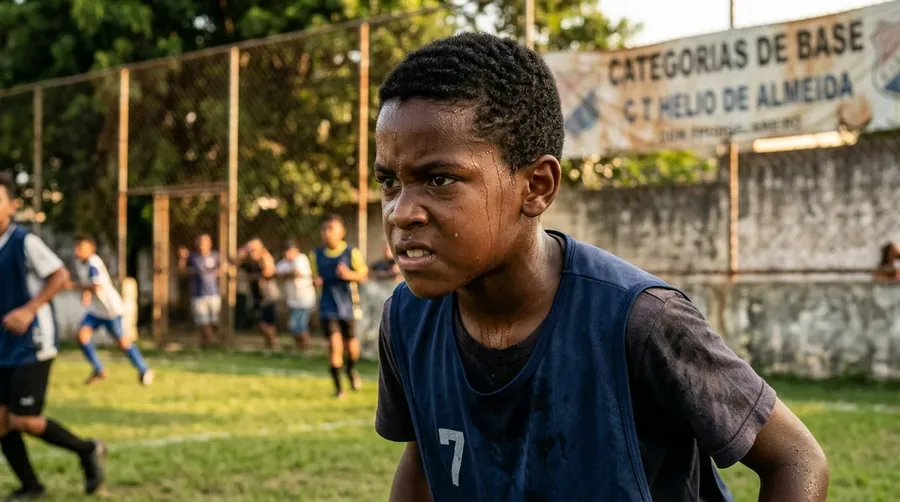 Atleta jogando no campo